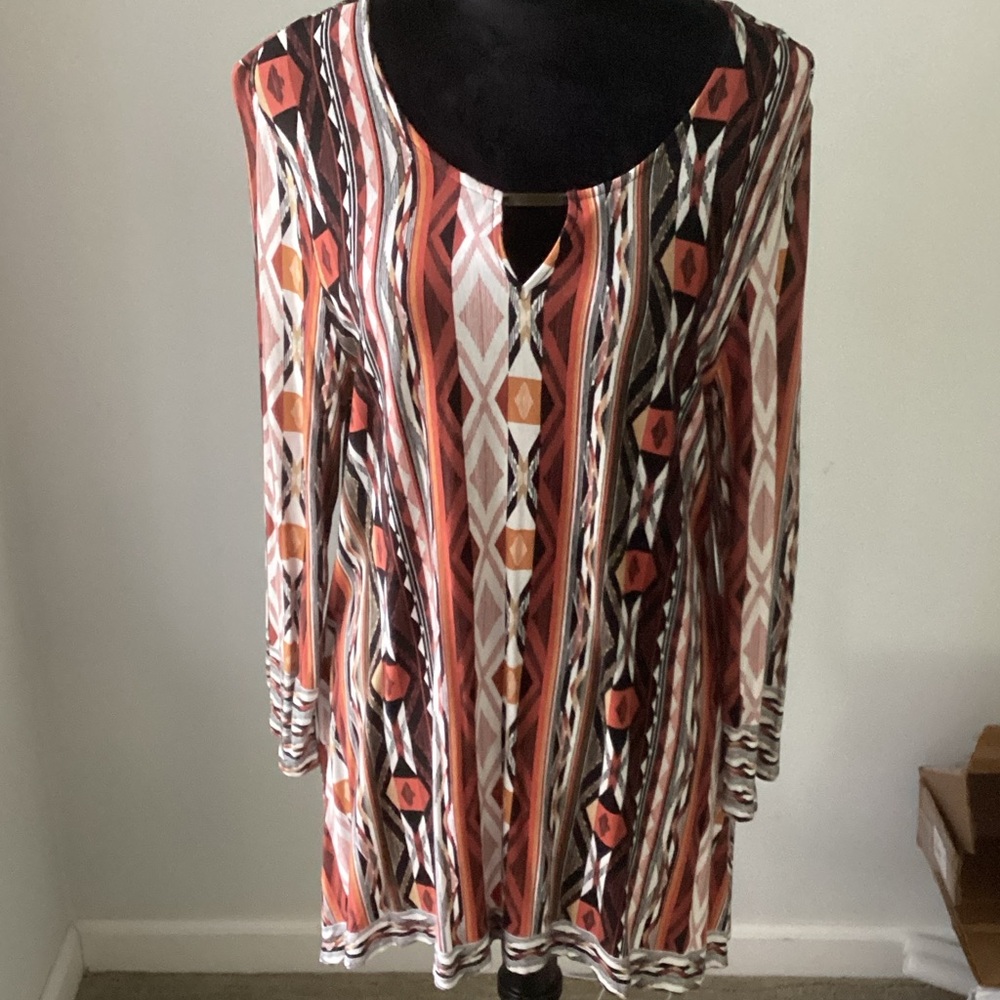 EUC Ruby Rd. Geometric Tunic
